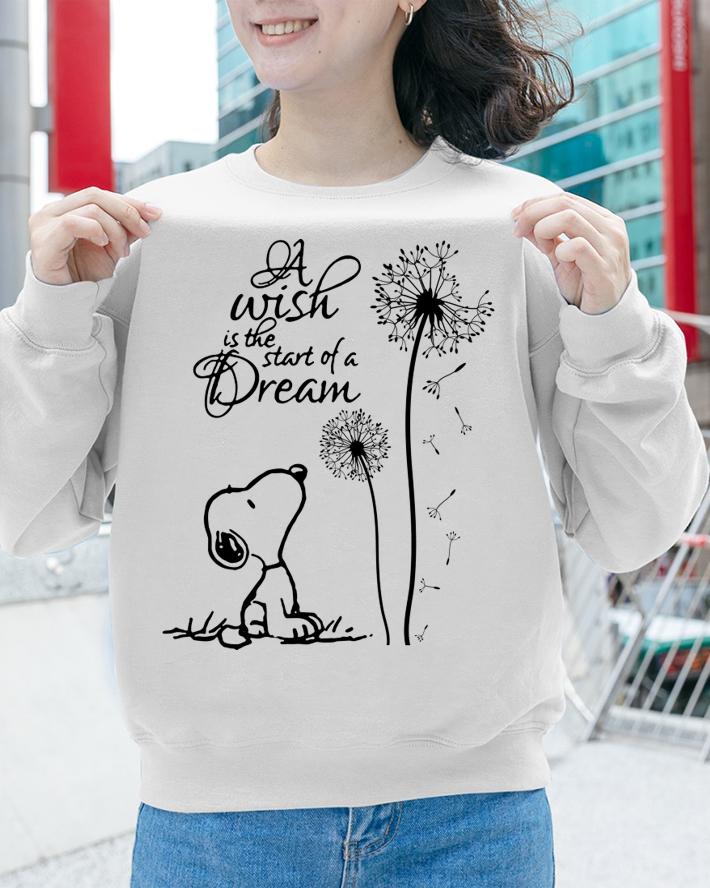 A Wish Is The Start Of A Dream Snoopy t-shirt sweatshirt