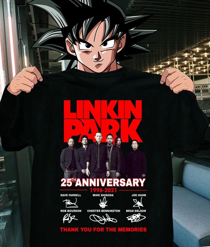 Linkin Park 25th Anniversary 1996 2021 Thank You For The Memories Signatures t-shirt shirt
