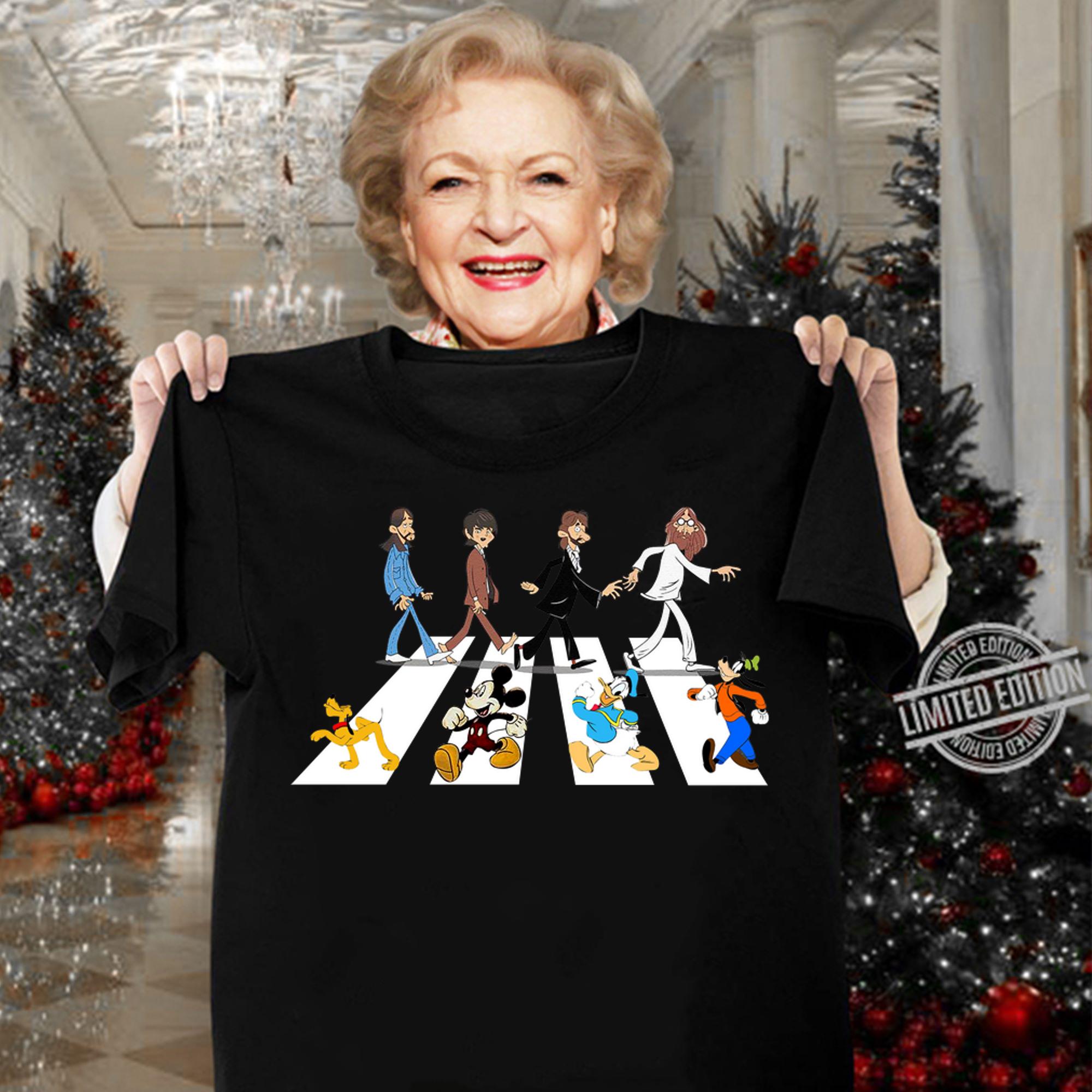 The Beatles Abbey Road Mickey and friends t-shirt woman shirt