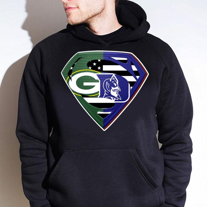 Hot Superman Green Bay Packers and Duke Blue Devils t-shirt hoodie