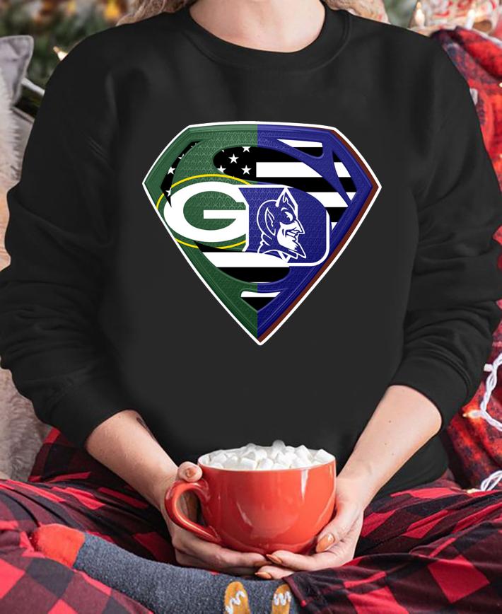 Hot Superman Green Bay Packers and Duke Blue Devils t-shirt sweatshirt