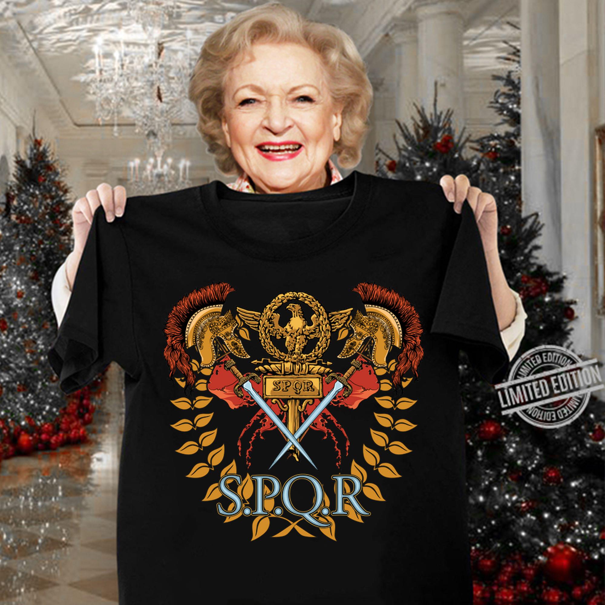 Pretty SPQR Ancient Rome Roman Empire Gift Christmas Birthday sweater t-shirt woman shirt