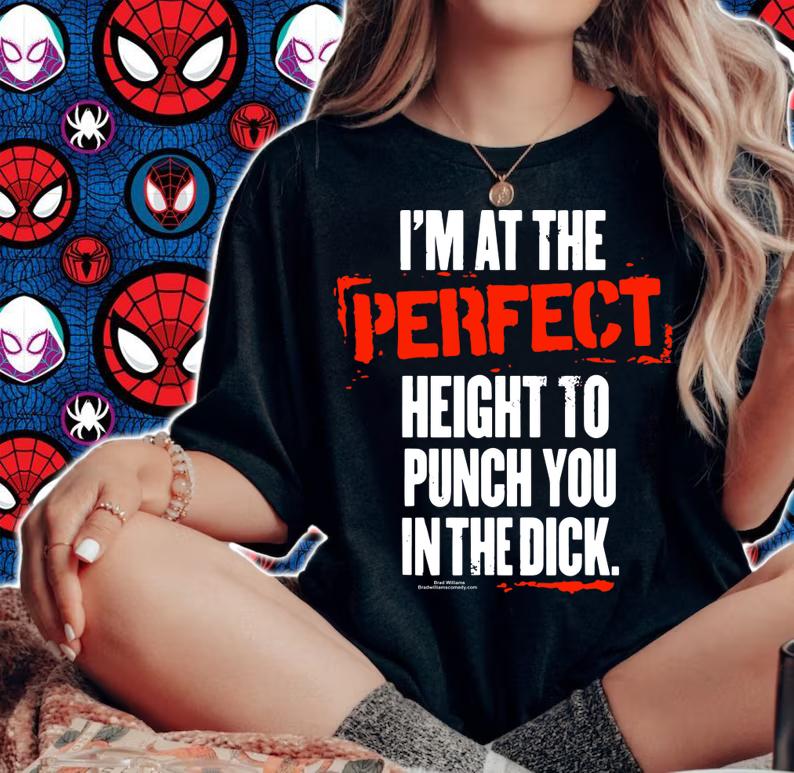 Brad Williams Im At The Perfect Height To Punch You In The Dick t-shirt woman shirt