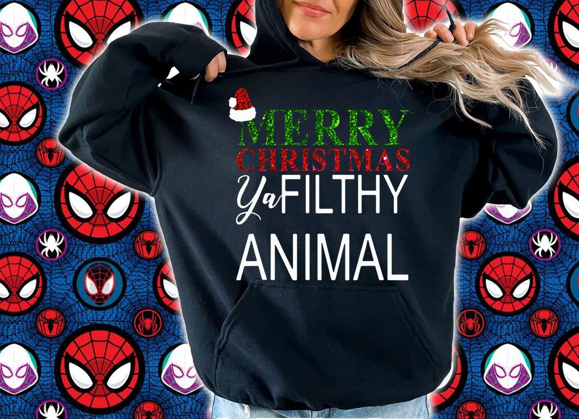 Beautiful Merry Christmas Ya Filthy Animals t-shirt hoodie