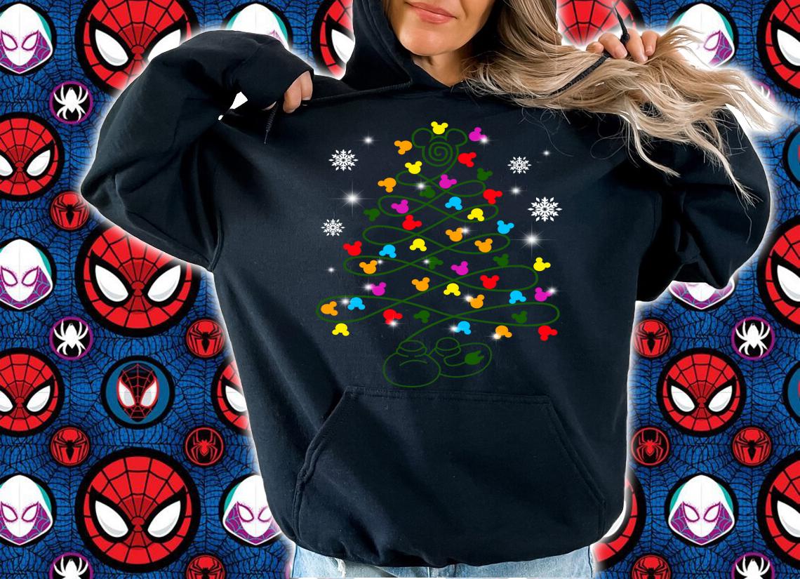 Mickey mouse Christmas tree t-shirt hoodie