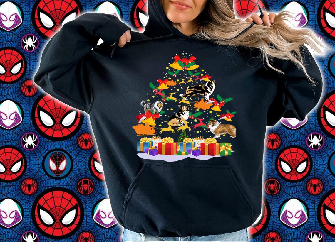 Rough Collie Christmas Tree Funny Rough Collie Lovers t-shirt hoodie