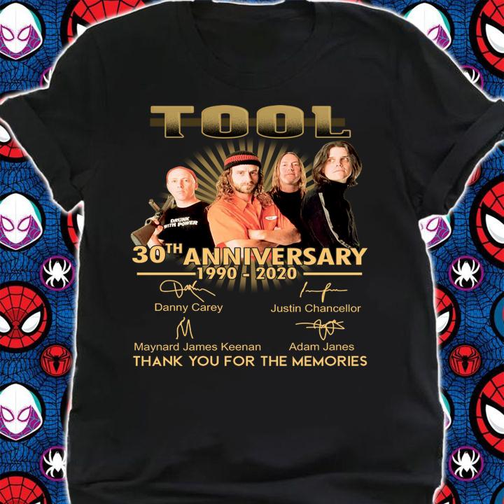 Tool Rock Band 30th Anniversary 1990-2020 Signatures t-shirt shirt