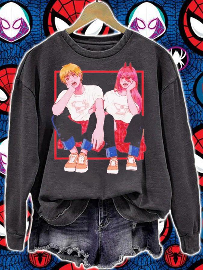Anime Denji And Power Chainsaw Man t-shirt sweatshirt