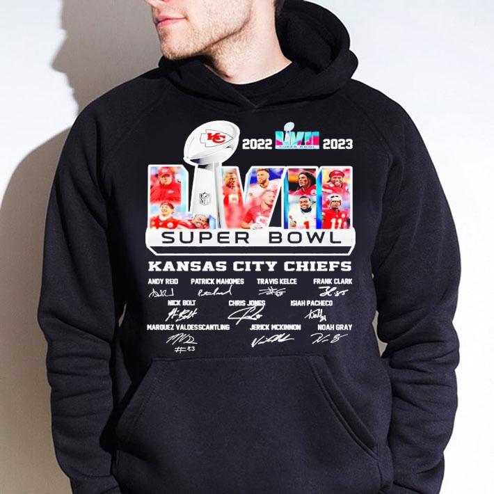 2022-2023 Kansas City Chiefs Super Bowl Champions signatures shirt t-shirt hoodie