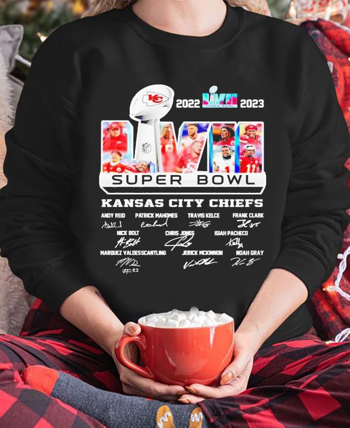 2022-2023 Kansas City Chiefs Super Bowl Champions signatures shirt t-shirt sweatshirt