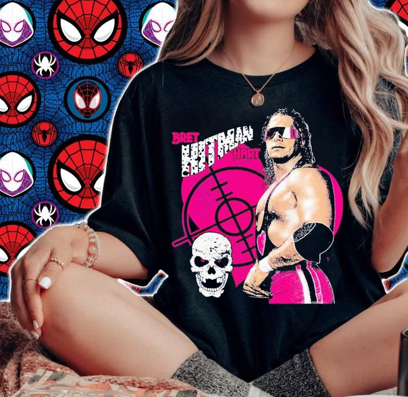 Charcoal Bret Hart Old School shirt t-shirt woman shirt