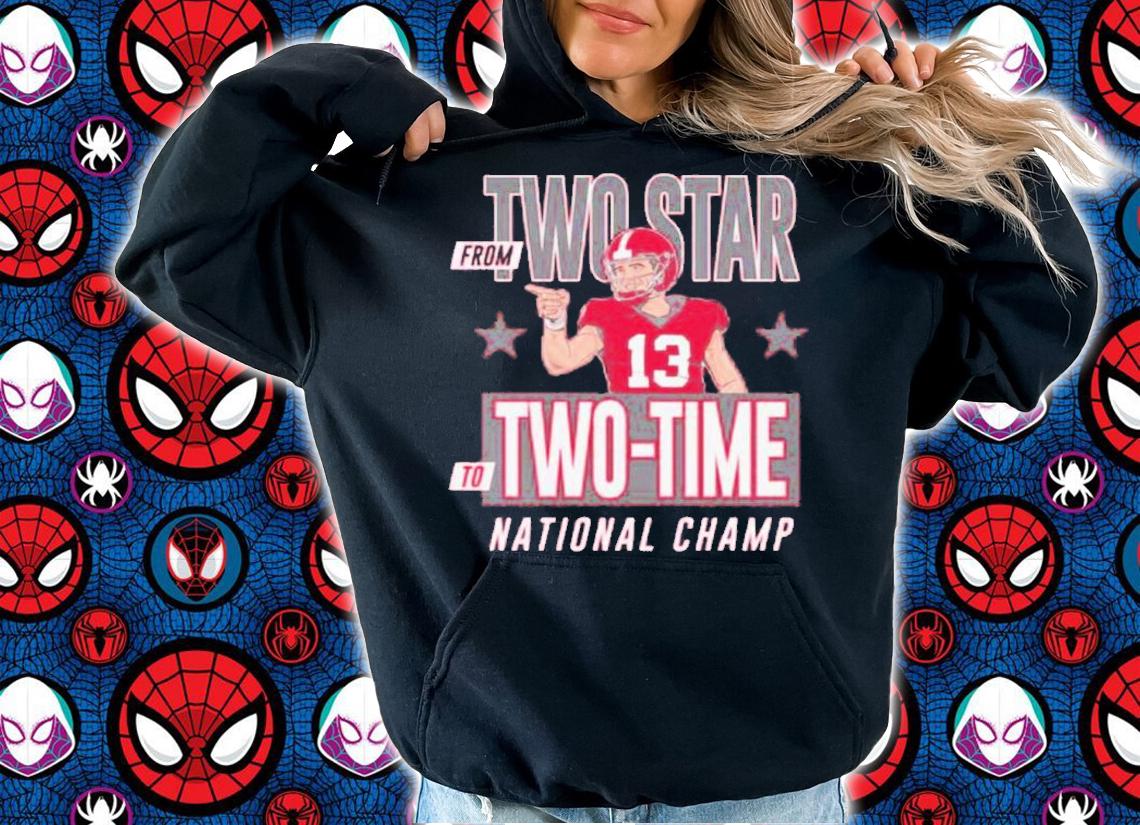 From Two Star To Two-Time National Champ Georgia College Shirt t-shirt hoodie