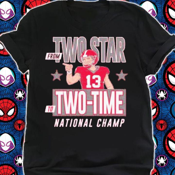 From Two Star To Two-Time National Champ Georgia College Shirt t-shirt shirt