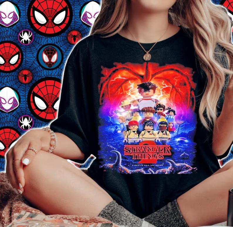 Funny Design Stranger Things Mix Lego Season 2 Shirt t-shirt woman shirt