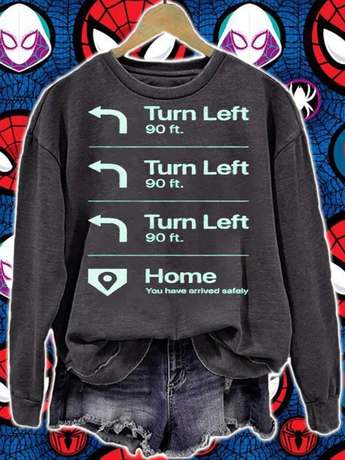 Go Home Baseball Navigation Turn Left 90 Ft shirt t-shirt sweatshirt