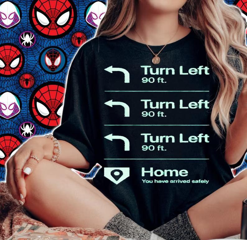 Go Home Baseball Navigation Turn Left 90 Ft shirt t-shirt woman shirt