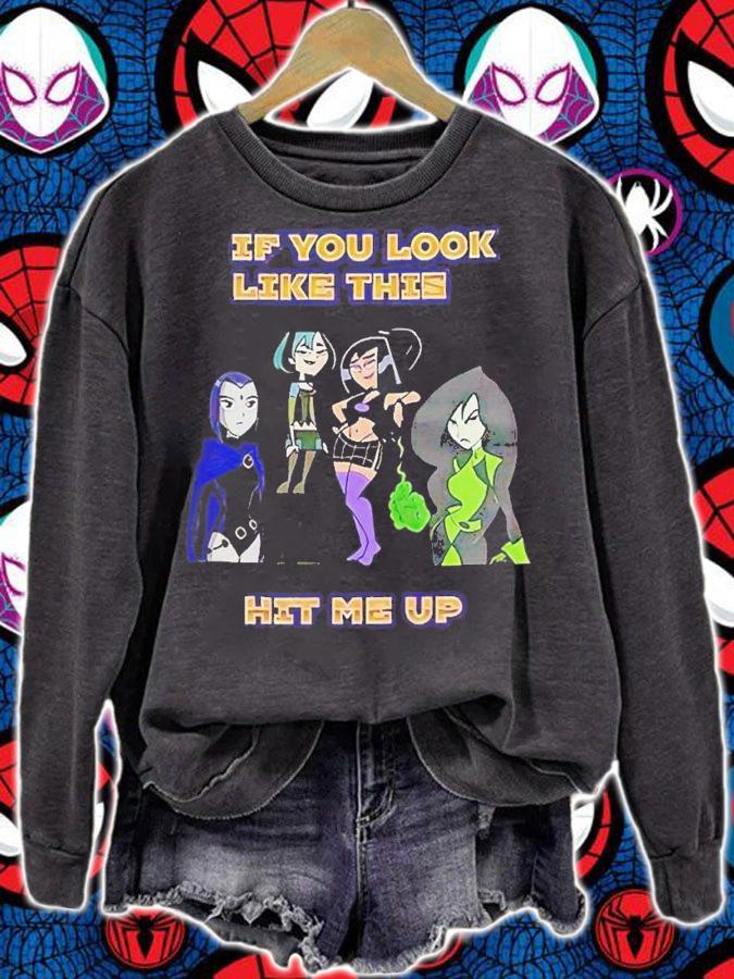 If you look like this hit me up goth girl shirt t-shirt sweatshirt