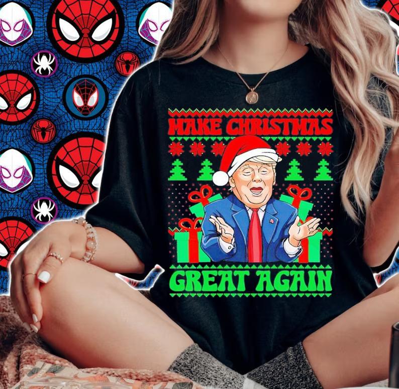Make Christmas Great Again Ugly Christmas shirt t-shirt woman shirt