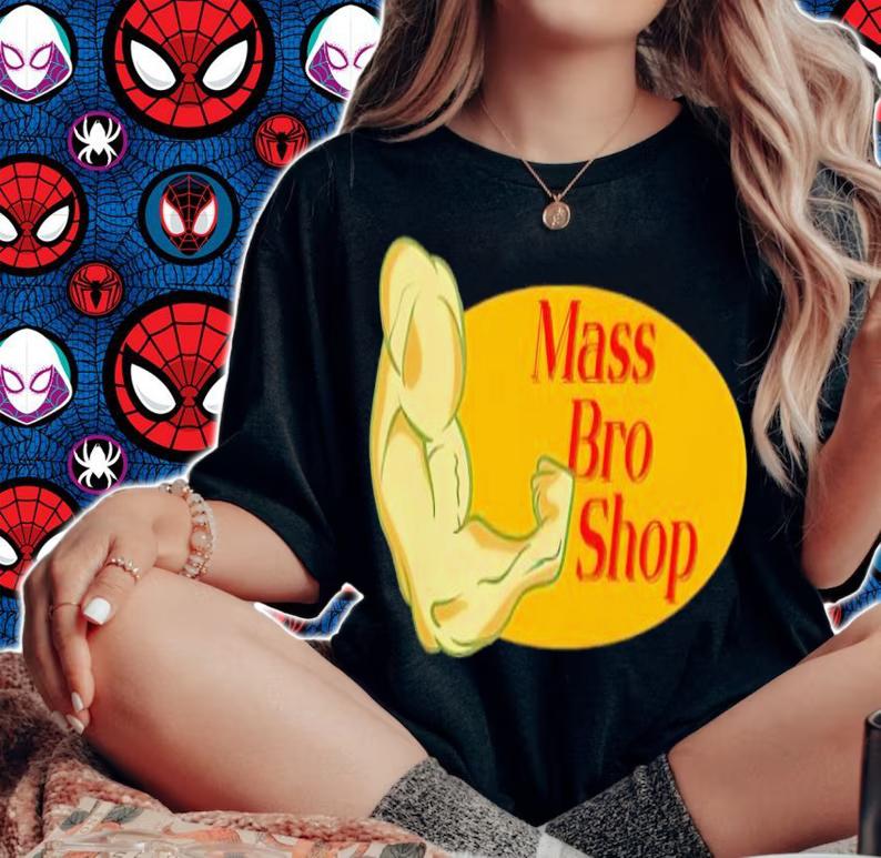 Mass bro shop arm strong shirt t-shirt woman shirt