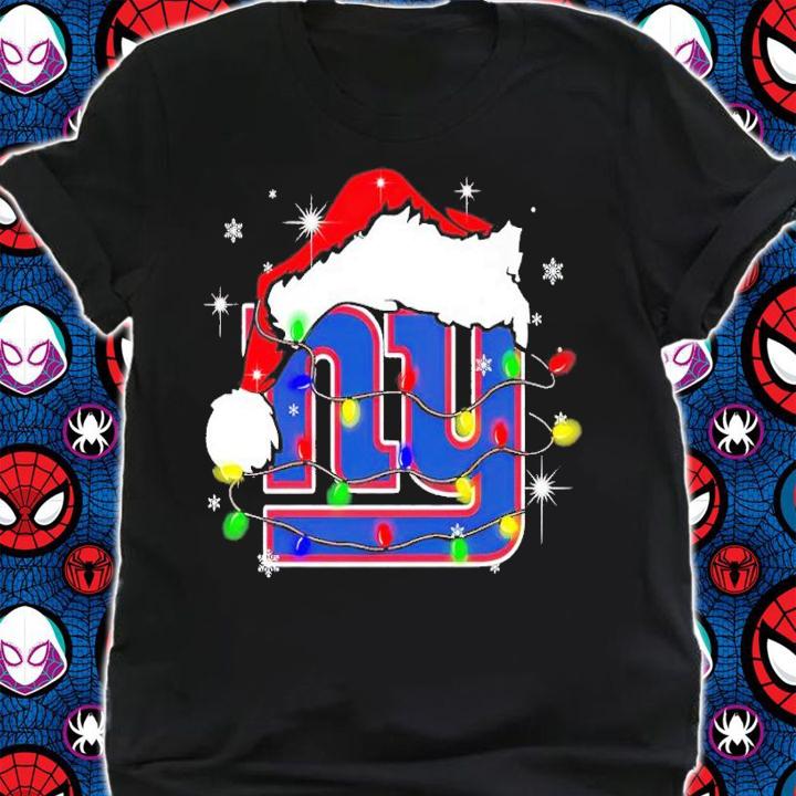 New York Giants Santa hat Christmas shirt t-shirt shirt