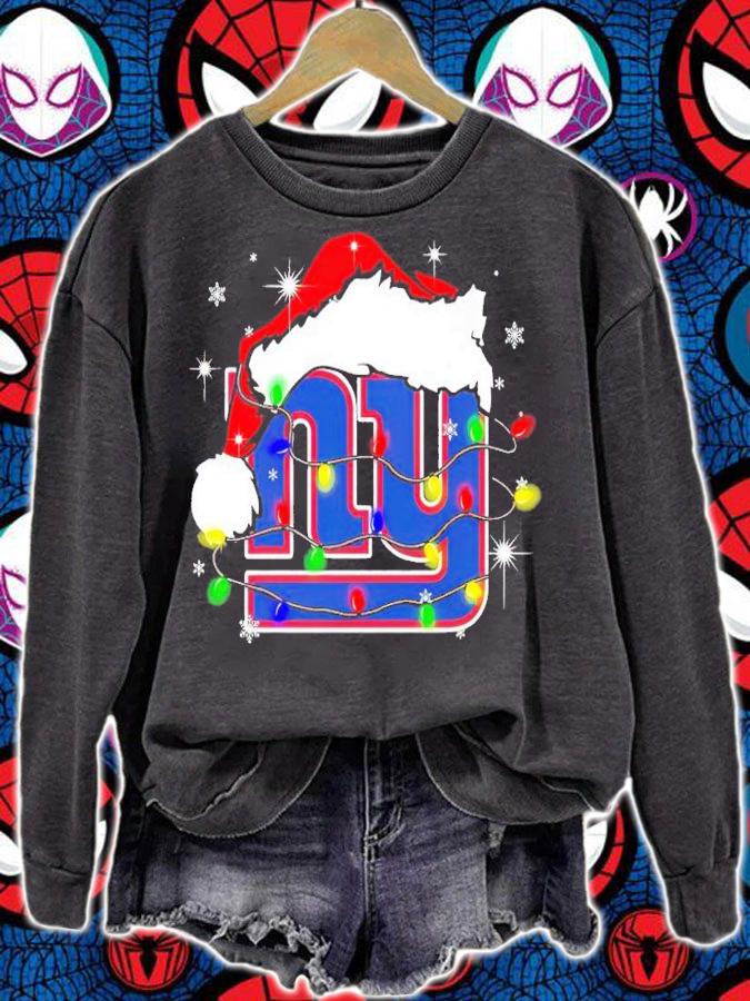 New York Giants Santa hat Christmas shirt t-shirt sweatshirt