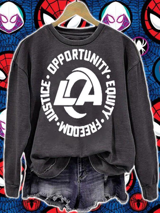 NFL Season Los Angeles Rams Opportunity Equity Freedom Justice 2022 Shirt t-shirt sweatshirt
