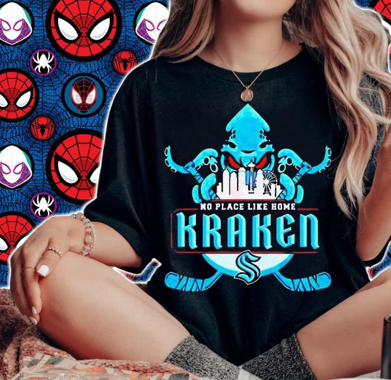 No place like home Seattle Kraken shirt t-shirt woman shirt