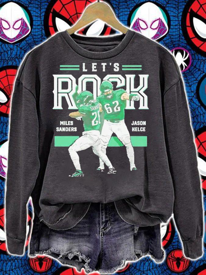Miles Sanders & Jason Kelce lets rock Philadelphia Eagles shirt t-shirt sweatshirt
