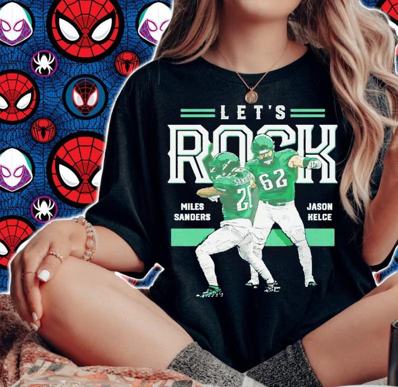 Miles Sanders & Jason Kelce lets rock Philadelphia Eagles shirt t-shirt woman shirt