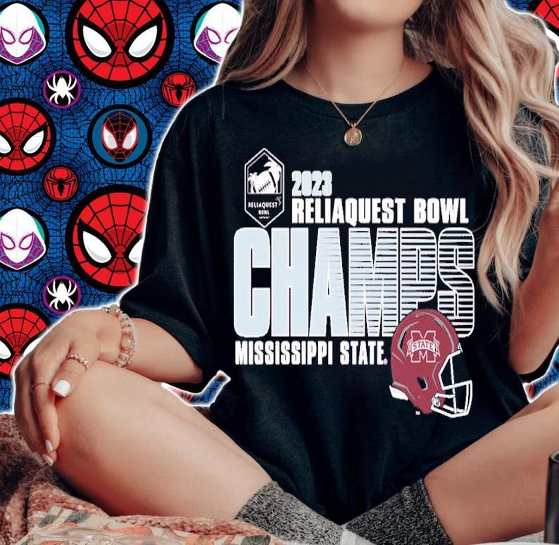 Mississippi State Bulldogs Reliaquest Bowl 2023 Champions Shirt t-shirt woman shirt