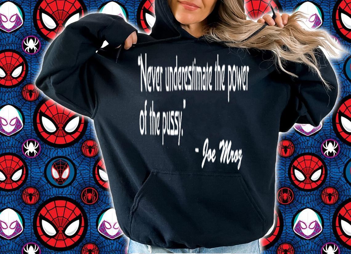 Never Underestimate The Power Of The Pussy Joe Mroz T-Shirt t-shirt