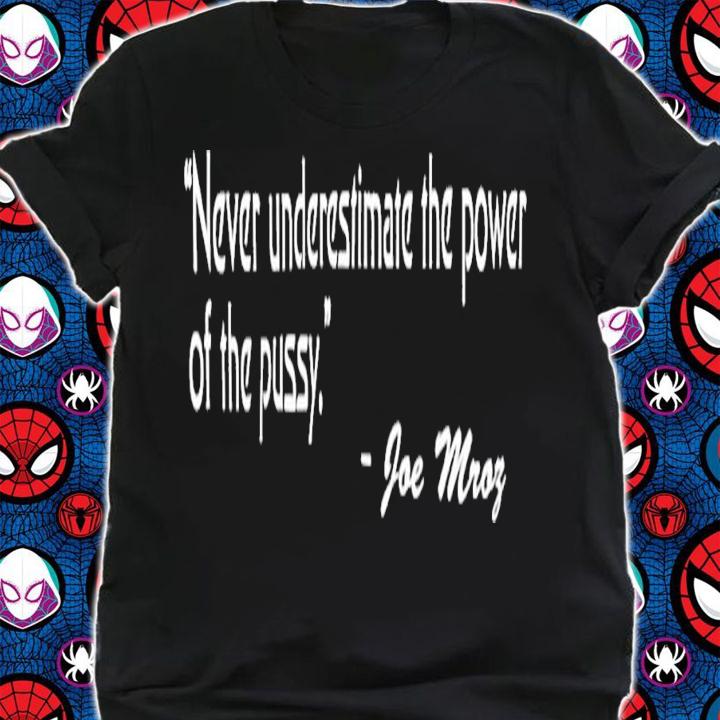 Never Underestimate The Power Of The Pussy Joe Mroz T-Shirt t-shirt