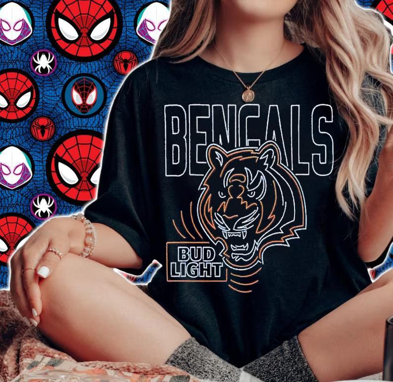 NFL X Bud Light X Bengals shirt t-shirt woman shirt