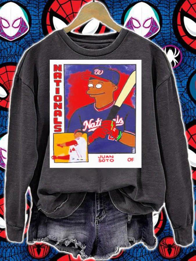 Juan Soto Simpsons Inspired Baseball Card Parody Shirt t-shirt