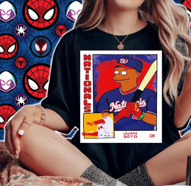 Juan Soto Simpsons Inspired Baseball Card Parody Shirt t-shirt