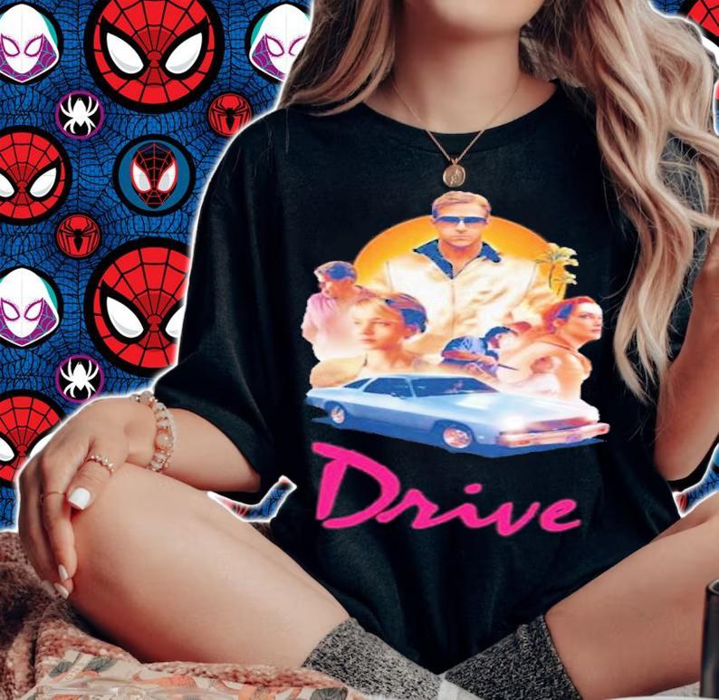 Characters Design In Drive Movie T-Shirt t-shirt woman shirt