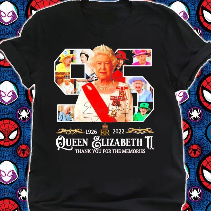 RIP Queen Elizabeth II 1926-2022 Signature Thank You For The Memories T-Shirt t-shirt