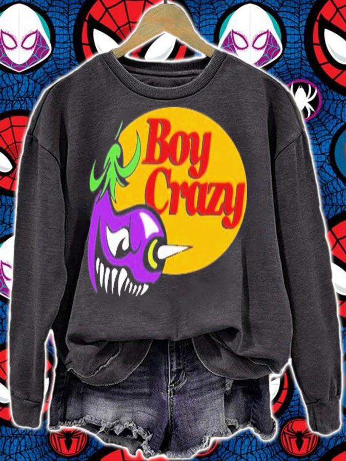 Aubergine Harry Lambert Boy Crazy T-Shirt t-shirt sweatshirt
