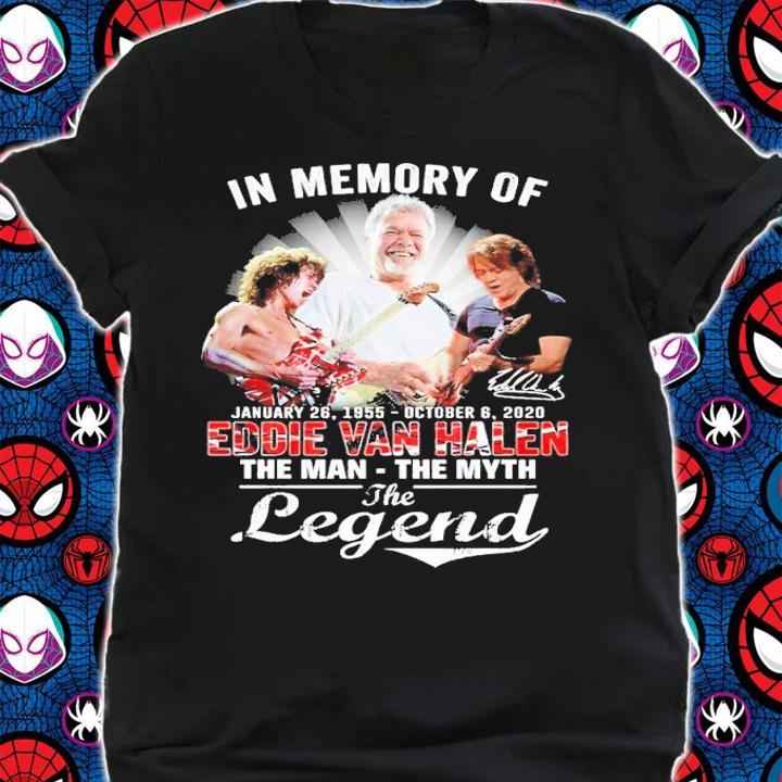 In memory of Eddie Van Halen the man the myth the legend shirt t-shirt