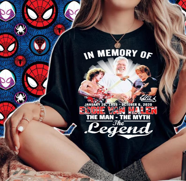 In memory of Eddie Van Halen the man the myth the legend shirt t-shirt