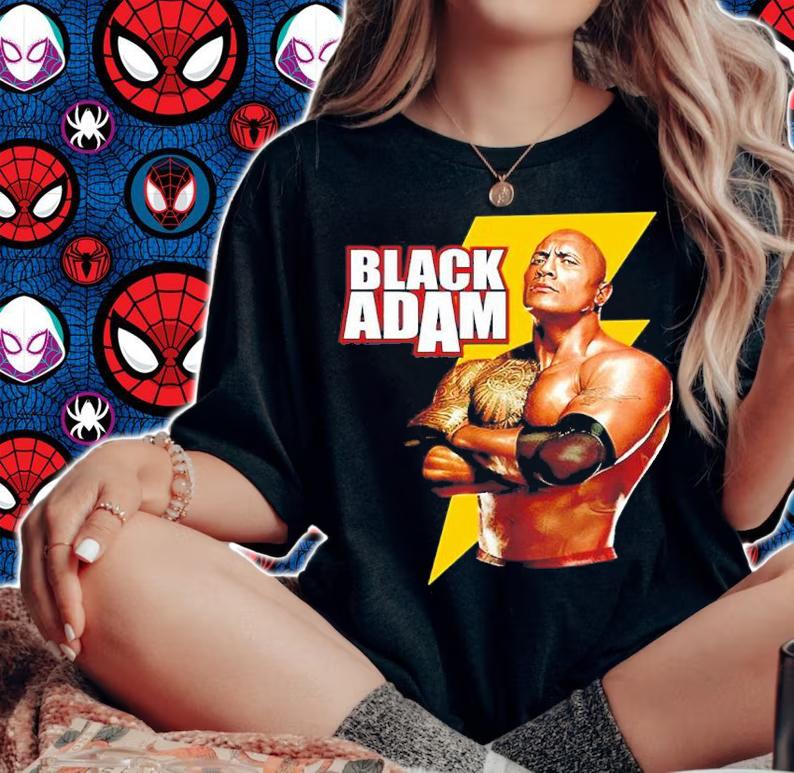 Super Stars Black Adam The Rock Shirt t-shirt woman shirt