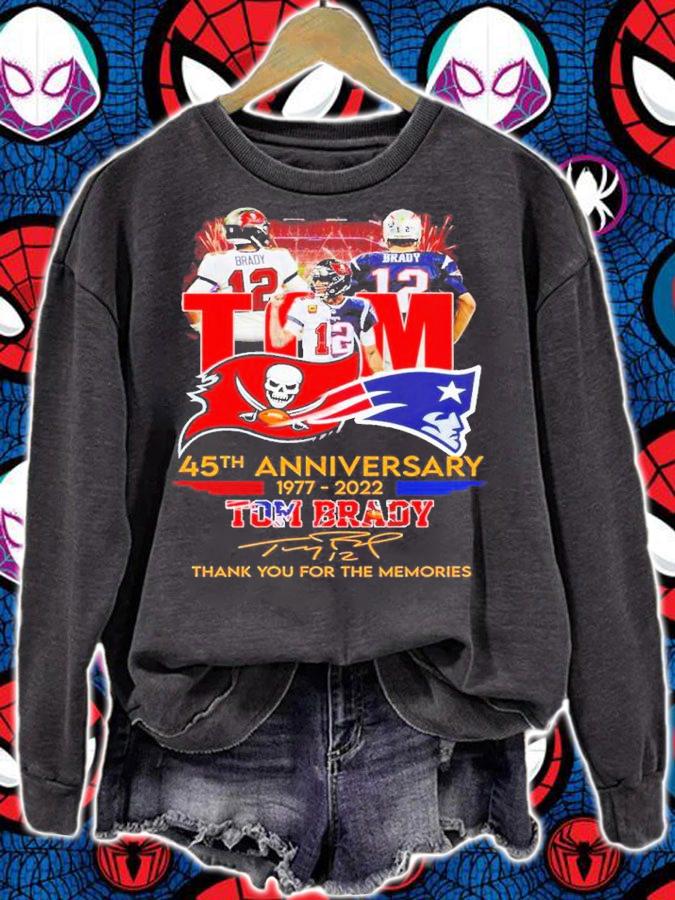 Tom 45th Anniversary 1977-2022 Tom Brady Signatures Thank You For The Memories t-shirt