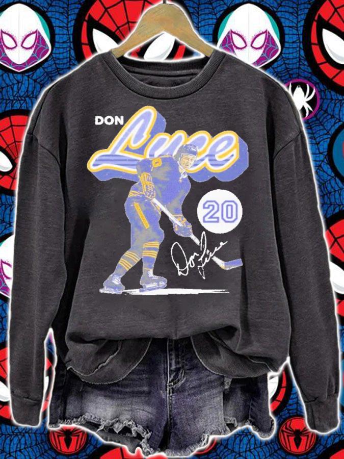 Don Luce Buffalo Retro Script Hockey Signatures Shirt t-shirt sweatshirt