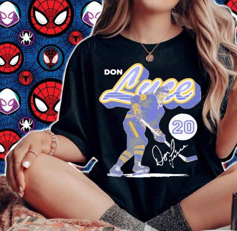 Don Luce Buffalo Retro Script Hockey Signatures Shirt t-shirt woman shirt