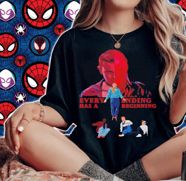 Every Ending Has A Beginning Max Floating Stranger Things Season 4 Shirt t-shirt woman shirt