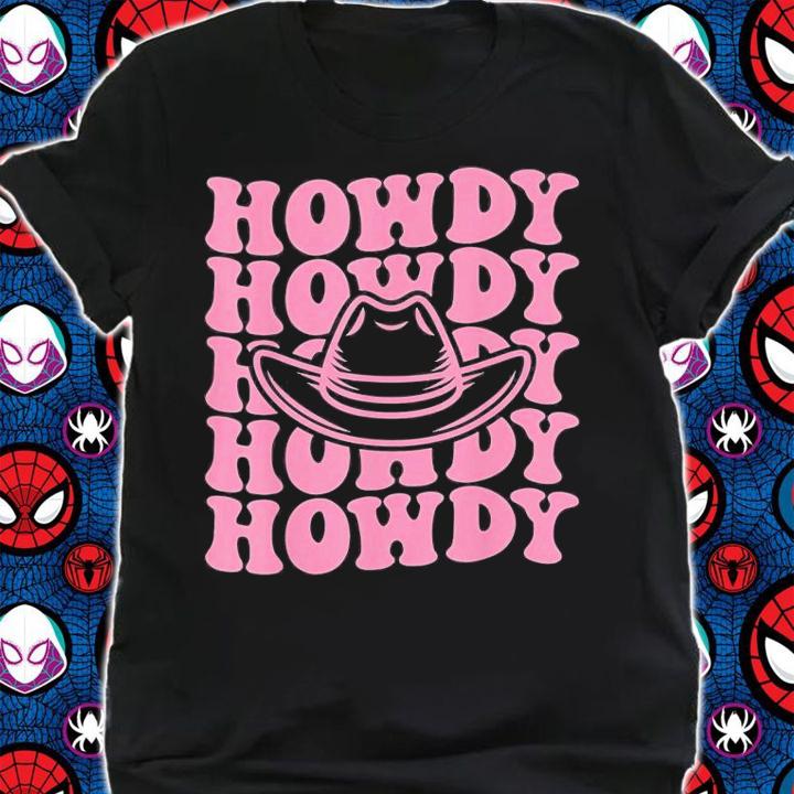 Groovy Howdy Rodeo Country Southern Cowgirl Hat T-Shirt t-shirt shirt