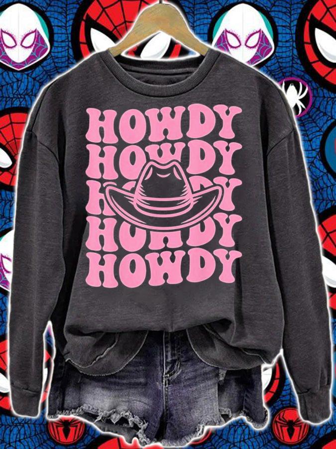 Groovy Howdy Rodeo Country Southern Cowgirl Hat T-Shirt t-shirt sweatshirt
