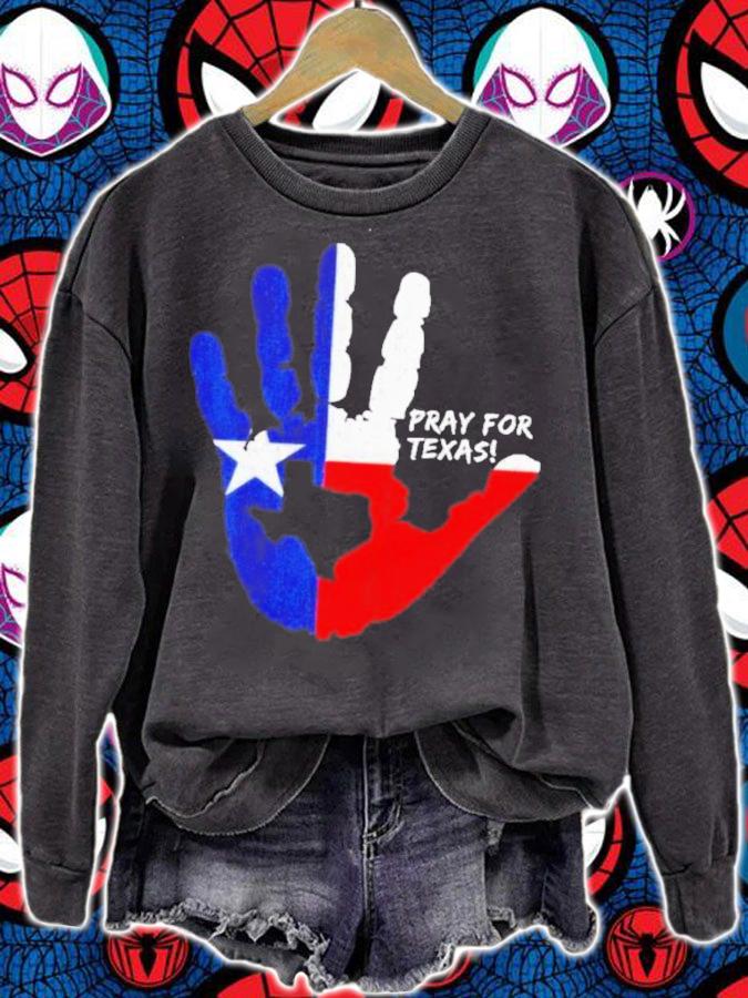 Hand Pray For Texas Flag Shirt t-shirt sweatshirt