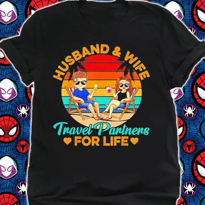 Husband And Wife Travel Partners For Life Beach Traveling T-Shirt t-shirt