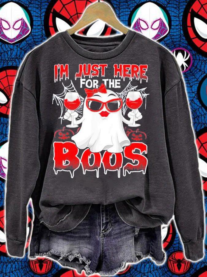 I'm Just Here For The Boos Ghost Happy Halloween T-Shirt t-shirt